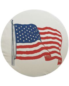ADCO U.S. Flag Tire Cover B 32.25 White API 1782