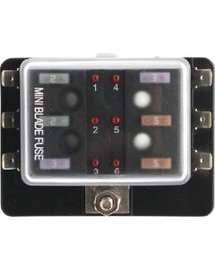 COLE HERSEE SD MINI LED FUSE HOLDER 6-WAY COL 880025BP
