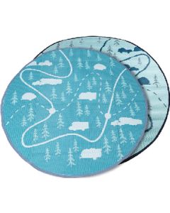 CAMCO RV OUTDOOR MAT 72  ROUND MAP CRV 42834