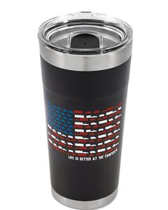 CAMCO RV TUMBLER CHARCOAL PATRIOT 20OZ CRV 53065