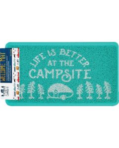 CAMCO RV SCRUB RUG TEAL/WHT 26.5 X15 CRV 53199
