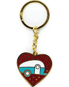 CAMCO RV KEYCHAIN RED TEARDROP HEART CRV 53287