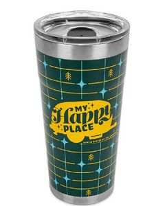 CAMCO RV TUMBLER GREEN GRID 20OZ CRV 53325
