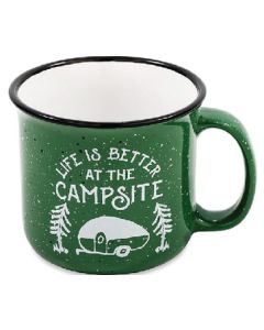 CAMCO RV MUG SPECKLED GREEN 14OZ CRV 53355