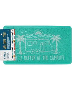 CAMCO RV SCRUB RUG TEAL TRLR 26.5 X15 CRV 53447