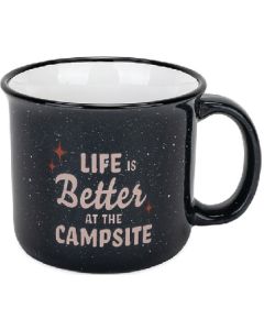 CAMCO RV MUG GRAY/BLUE CAMPSITE 14OZ CRV 53473