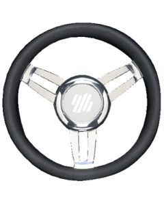 Uflex Steering Whl Blk Vinyl Chrom UFX FOSCARIVCHB