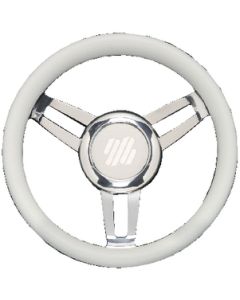 Uflex Steering Whl Wht Vinyl Chrom UFX FOSCARIVCHW