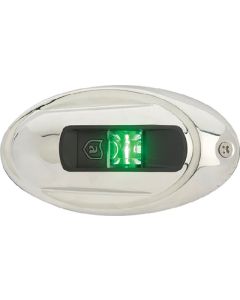 Attwood LightArmor LED Vertical Surface Mount Starboard Side Light Oval ATT-NV4012SSG7
