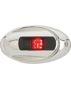Attwood LightArmor LED Vertical Surface Mount Port Side Light Oval ATT-NV4012SSR7
