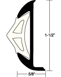 Taco Metals Alum Rub Rail 1-1/2In X 12Ft TAC A110638TAL12D