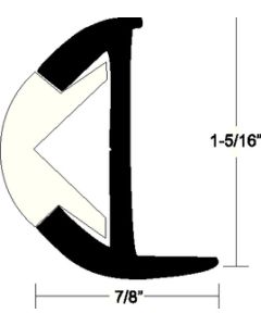 Taco Metals Rub Rail Alum. 1-5/16Inx12Ft L TAC A120303BLY12D