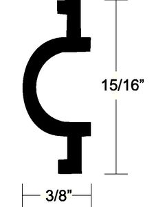 Taco Metals Blk Vinyl Insert 50' Roll TAC V120317BKA501