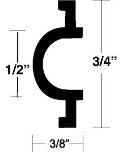 Taco Metals Black Vinyl Insert 50 Ft TAC V120334BKA501