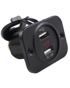 Battery Doctor Dual USB Port w/5-30V DC Voltage Meter WRC-20602