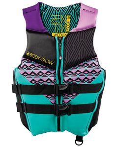BODY GLOVE VESTS WOMENS PHANTOM PFD AQUA-PRP S 20224WAQUPRPS