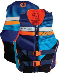 BODY GLOVE VESTS MENS PHANTOM PFD BLU/ORANGE S BGV 23224BLUORGS
