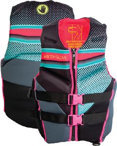 BODY GLOVE VESTS WOMENS PHANTOM PFD AQUA/PINK M BGV 23224WAQUPNKM
