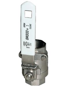 Groco 1-1/4  Stainless Ff Ball Valve GRO IBV1250S