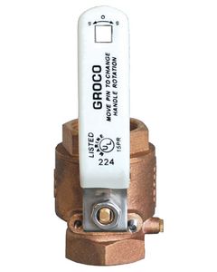 Groco Bronze In-Line B-Valve 3 GRO IBV3000