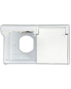 JR Products Duplex Wp Outlet Cover Polar White JRP 47505