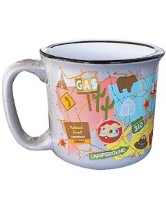 JR PRODUCTS THE MUG - TRAVEL MAP CC-004TMG