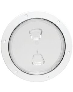 Beckson Marine 4 White Screw-In Dp W/Clr Ctr BEC DP40WC