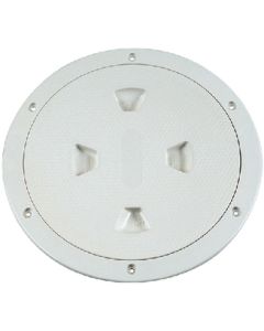 Beckson Marine Deckplate 8In Wht Screw Nonski BEC DP84W