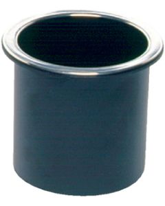Beckson Marine Glass Holder Blk W/Chrome Rim BEC GH33B1C