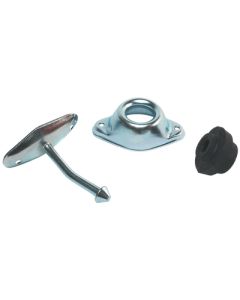 RV Designer Entry Door Holder - Metal Plunger Angled 4-3/4" RVD-E257