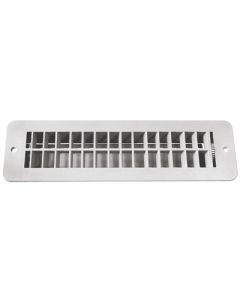 RV Designer Flr Register W/ Dmpr Plastic White RVD H850