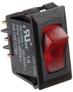 RV Designer Switch-Ill Rockr 125V Black W-Rd RVD S245