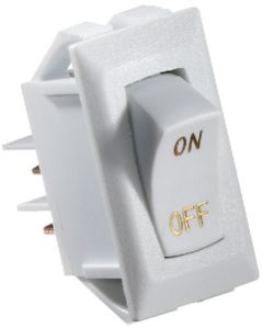 RV Designer Switch-Rockr 10A Black Gold-Text RVD S265