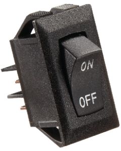 RV Designer Switch-Rockr 10A Black Slvr-Text RVD S269