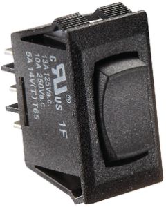 RV Designer Switch-Rockr 10A On-Off-On Black RVD S341