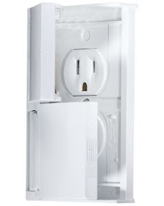 RV Designer Outlet Dual W-Cvr White RVD S905