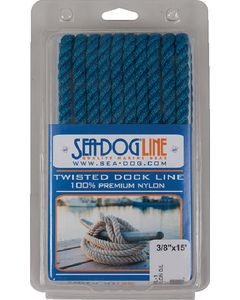 Sea-Dog Twisted Nylon Dock Line  3/8" X 20' Blue SDG 301110020BL1