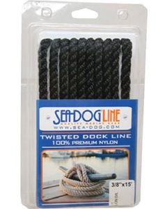 Sea-Dog Line Twisted Nylon Dl 1/2 X15' Blk SDG 301112015BK1