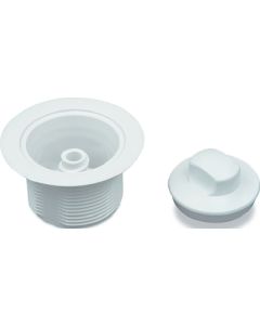 2 TUB STRAINER W/STOP PW