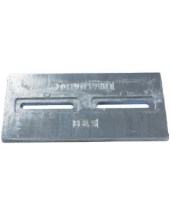 B&S anodes Zinc Plate 1/2X6X12 W/Slots BSM BSM12X6X12S