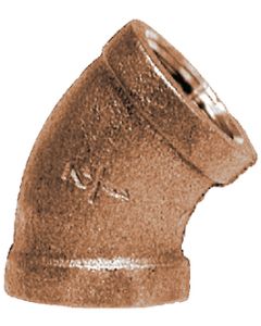 Brass Fittings Elbow 1/4  45 Deg Brz MLM 44181