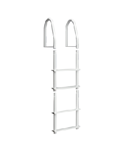 Dock Edge Fixed 4 Step Ladder Bright Whi 2104-F