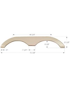 Icon Fender Skirts -  Tandem Keystone FS774 Polar White ICN 01637