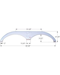 Icon Fender Skirts -  Forest River Tandem FS785 Polar White ICN 01655