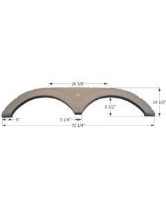 Icon Fender Skirts -  Keystone Tandem FS1705 Taupe ICN 01706