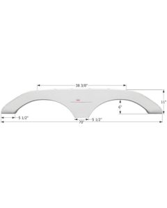 Icon Fender Skirts -  Keystone Tandem FS1772 Polar White ICN 01772