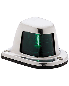 ATTWOOD SIDELIGHT GREEN 12V W/ STAINLESS HOUSING ONE MILE 66319G7