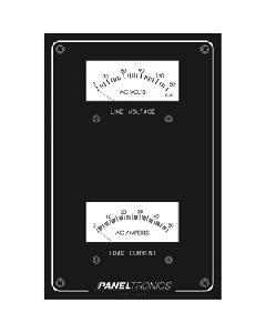Paneltronics Standard Panel AC Meter - 0-150 AC Voltmeter & 0-50Amp Ammeter