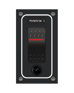 Paneltronics Waterproof Panel - DC 1-Position Illuminated Rocker Switch & Circuit Breaker