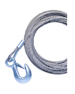 Powerwinch 20' x 7/32" Replacement Galvanized Cable w/Hook f/215, 315 & T1650